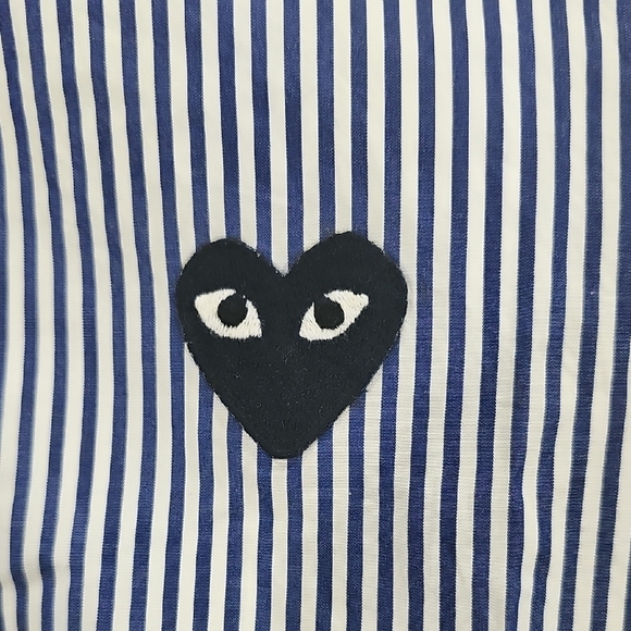 Commes Des Garcons Japan Men's Blue Striped Shirt - Picture 2 of 3